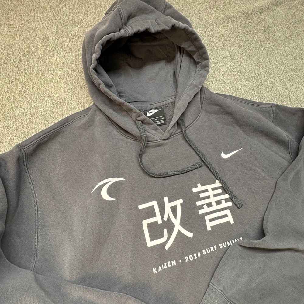 Nike Kaizen 2024 Surf Summit Hoodie Mens XXL Gray Graphic Pullover